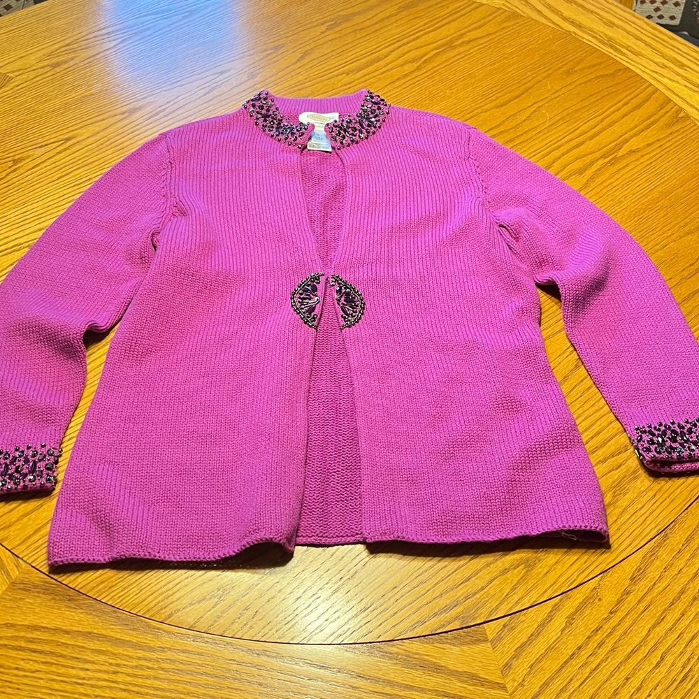 Talbots cashmere Blend Ornamental Beaded Jacket